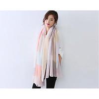 Women Cotton Scarf, Casual RectangleColor Block