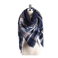 Women Faux Fur Scarf, Casual Rectangle / SquareColor Block