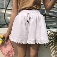 womens high rise strenchy chinos shorts pants street chic wide leg sol ...