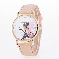 Women\'s Fashion Watch Casual Watch Casual Watch Quartz PU Band Butterfly Flower Black White Blue Red Brown Green Pink Rose Strap Watch
