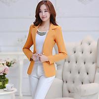 womens work simple spring fall blazer print round neck long sleeve reg ...