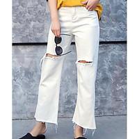 womens mid rise micro elastic loose wide leg pants simple wide leg sol ...