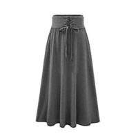 Women\'s Solid Black / Gray Skirts, Vintage Knee-length