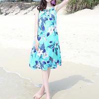 womens traveling bodycon dress print boat neck midi sleeveless silk su ...