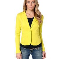 womens work simple spring fall blazer print round neck long sleeve reg ...