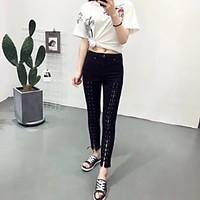 womens slim jeans pants going out casualdaily simple street chic solid ...