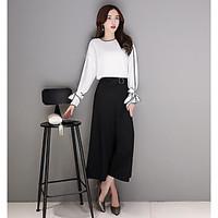 womens casualdaily sophisticated spring summer shirt pant suits solid  ...