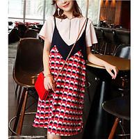 womens going out casualdaily cute summer t shirt dress suitsgeometric  ...