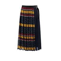 womens going out midi skirts swing striped summer