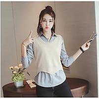 Women\'s Going out Street chic Regular Pullover, Solid Round Neck Short Sleeve Rayon Spring Medium Micro-elastic