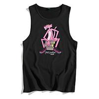 womens sport active summer tank top character round neck sleeveless br ...