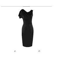 womens casualdaily simple bodycon dress solid round neck asymmetrical  ...