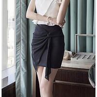 womens going out asymmetrical skirts a line solid summer