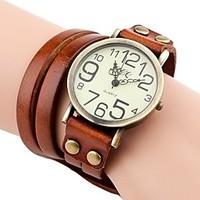 Women\'s Vintage Style Long Strap Leather Band Quartz Analog Bracelet Watch (Assorted Colors) Cool Watches Unique Watches Fashion Watch