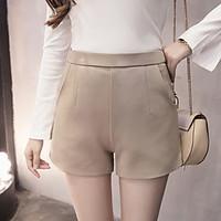 womens high rise micro elastic chinos pants simple wide leg pure color ...