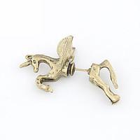 Women\'s European Style Retro Personality Horse Earrings