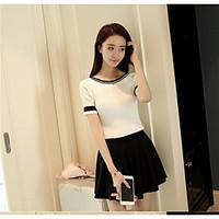 womens casualdaily simple spring summer t shirt solid round neck short ...