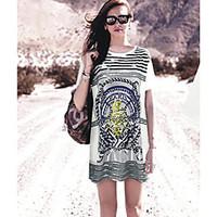 womens casualdaily simple spring summer t shirt striped round neck sho ...