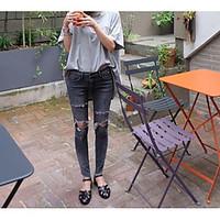 womens high rise strenchy jeans pants street chic skinny solid