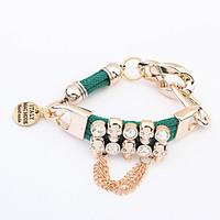 womens chain bracelet jewelry fashion bohemian rhinestone alloy irregu ...