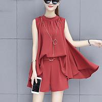 womens going out work street chic summer fashion loose blouse pant sui ...