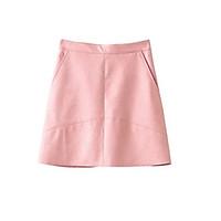 womens going out casualdaily club mini skirts a line solid spring fall ...