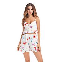 womens daily casual pants summer t shirt pant suits solid print round  ...