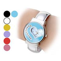 Women\'s Heart Shape Dial Steel Band Quartz Analog Bracelet Watch (Assorted Colors) Cool Watches Unique Watches Strap Watch