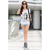 womens going out work sexy cute summer t shirt striped round neck shor ...