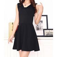 womens work simple summer t shirt dress suits solid u neck sleeveless