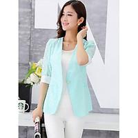 womens work simple spring blazer solid v neck length sleeve regular sp ...