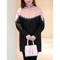 womens casualdaily simple shirt print shirt collar long sleeve others