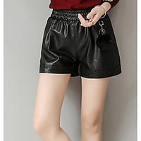 womens high rise micro elastic shorts pants sexy loose solid