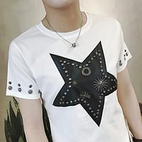 womens daily casual simple summer t shirt solid star round neck short  ...