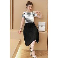 womens going out casualdaily a line sheath dress striped off shoulder  ...