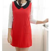 womens going out casualdaily beach sexy cute sheath dress solid round  ...