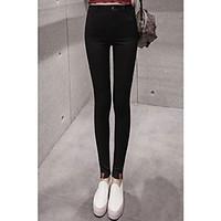 womens thin solid color legging solid