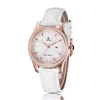 Women\'s Fashion Watch Quartz Calendar Water Resistant / Water Proof Leather Band White