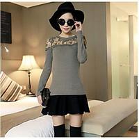 womens going out regular pullover solid round neck sleeve silk spring  ...