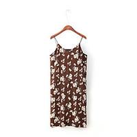 womens going out loose dress print strap above knee sleeveless others  ...