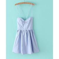 womens going out a line dress solid strap above knee sleeveless others ...