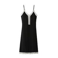 womens going out sexy swing dress solid strap above knee sleeveless ot ...