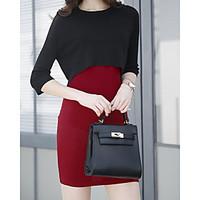 womens casualdaily simple bodycon dress solid round neck above knee sl ...