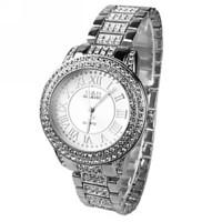 Women\'s Set auger Round Dial Steel Band Quartz Wrist Watch Cool Watches Unique Watches