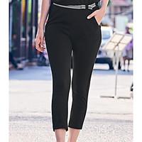 womens high waist inelastic culotte pants simple bodycon solid