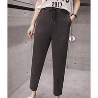 womens mid rise inelastic harem pants simple harem solid