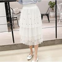 Women\'s Casual/Daily Midi Skirts Pencil Solid Summer