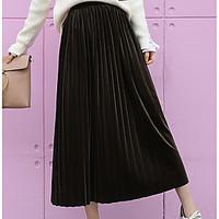 womens casualdaily midi skirts pencil solid summer