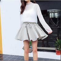 womens casualdaily above knee skirts pencil solid summer