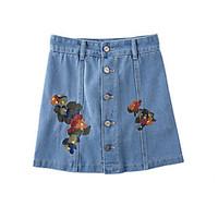 Women\'s Mini Skirts A Line Floral